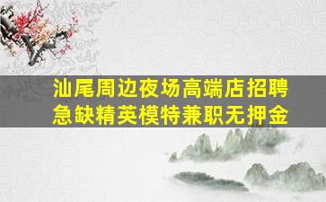 乌鲁木齐夜场招聘